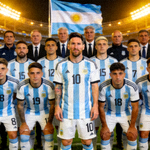 阿根廷国家队全家福，梅西位于C位